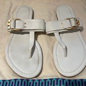 Tory Burch Size 8 White Sandals